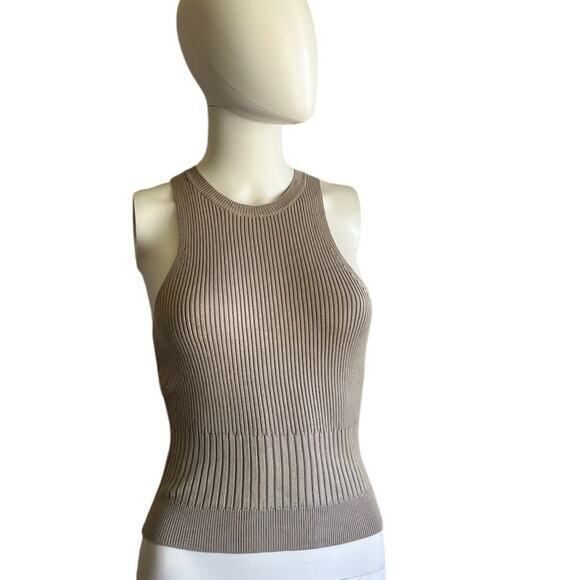 Abercrombie & Fitch AF Tauple Ribbed High Neck Sleeveless Sweater S - Picture 1 of 5